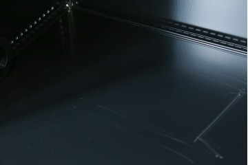 中古　スイス　USMハラー(USM Haller)　ドロップダウンドア収納付きの2段シェルフ　定価約24万円　(R-086855)