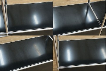 中古　スイス　USMハラー(USM Haller)　ドロップダウンドア収納付きの2段シェルフ　定価約24万円　(R-086855)