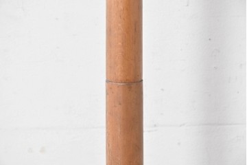 和製ヴィンテージ　秋田木工　曲げ木の優美な傘立て付きポールハンガー　(R-086856)