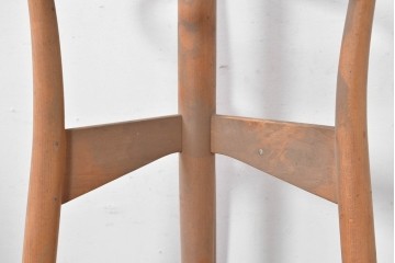 和製ヴィンテージ　秋田木工　曲げ木の優美な傘立て付きポールハンガー　(R-086856)