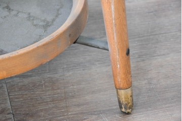 和製ヴィンテージ　秋田木工　曲げ木の優美な傘立て付きポールハンガー　(R-086856)