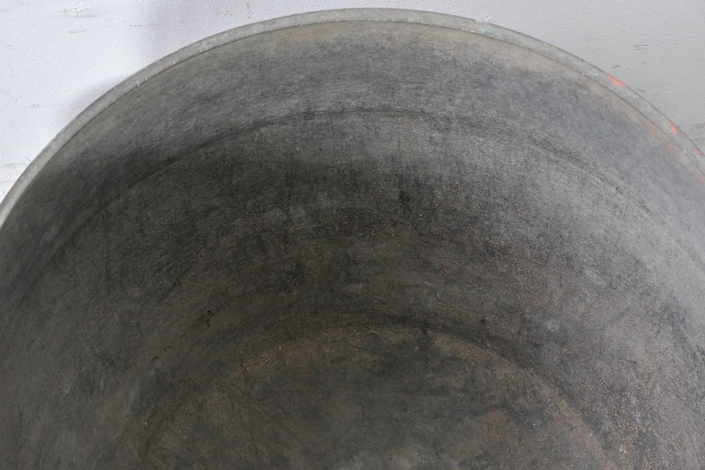 昭和中期　真鍮製　持ち手の付いた特大サイズの羽釜　(R-086857)