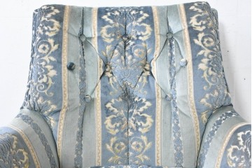 中古　DREXEL HERITAGE(ドレクセルヘリテイジ)　アカンサス紋様のジャガード織りが上品なラウンジチェア　(R-086858)