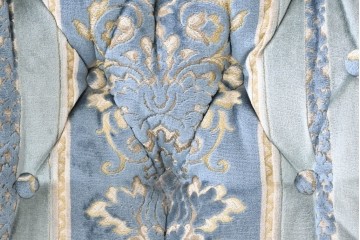 中古　DREXEL HERITAGE(ドレクセルヘリテイジ)　アカンサス紋様のジャガード織りが上品なラウンジチェア　(R-086858)