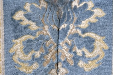 中古　DREXEL HERITAGE(ドレクセルヘリテイジ)　アカンサス紋様のジャガード織りが上品なラウンジチェア　(R-086858)