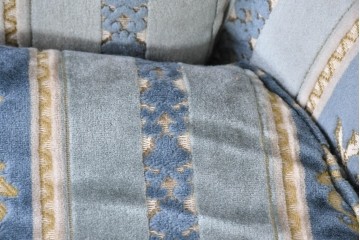 中古　DREXEL HERITAGE(ドレクセルヘリテイジ)　アカンサス紋様のジャガード織りが上品なラウンジチェア　(R-086858)