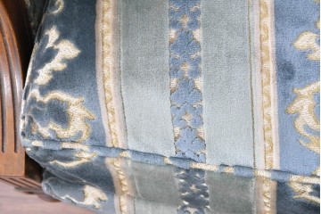 中古　DREXEL HERITAGE(ドレクセルヘリテイジ)　アカンサス紋様のジャガード織りが上品なラウンジチェア　(R-086858)