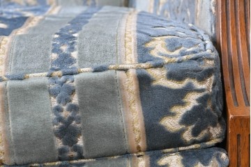 中古　DREXEL HERITAGE(ドレクセルヘリテイジ)　アカンサス紋様のジャガード織りが上品なラウンジチェア　(R-086858)