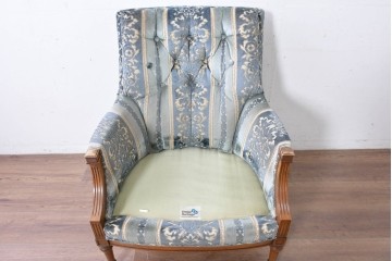 中古　DREXEL HERITAGE(ドレクセルヘリテイジ)　アカンサス紋様のジャガード織りが上品なラウンジチェア　(R-086858)