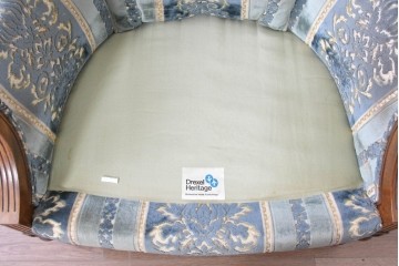 中古　DREXEL HERITAGE(ドレクセルヘリテイジ)　アカンサス紋様のジャガード織りが上品なラウンジチェア　(R-086858)