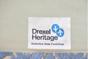 中古　DREXEL HERITAGE(ドレクセルヘリテイジ)　アカンサス紋様のジャガード織りが上品なラウンジチェア　(R-086858)
