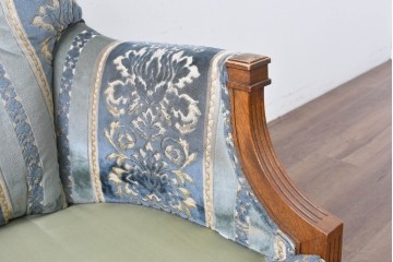 中古　DREXEL HERITAGE(ドレクセルヘリテイジ)　アカンサス紋様のジャガード織りが上品なラウンジチェア　(R-086858)