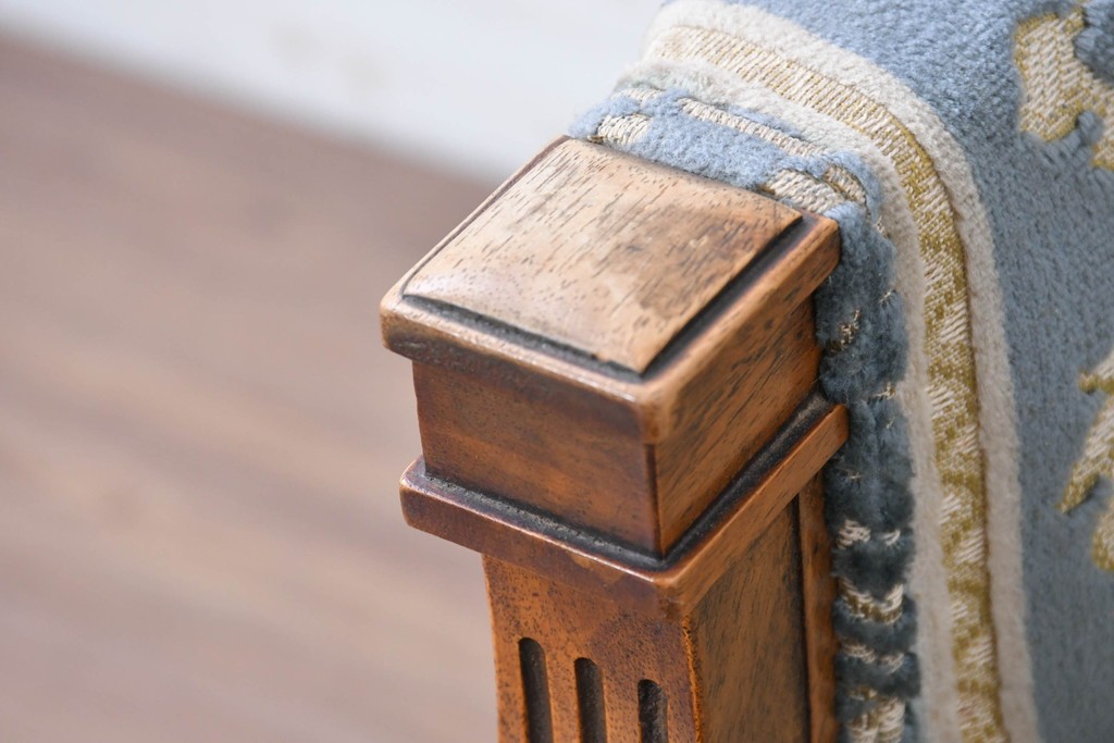 中古　DREXEL HERITAGE(ドレクセルヘリテイジ)　アカンサス紋様のジャガード織りが上品なラウンジチェア　(R-086858)