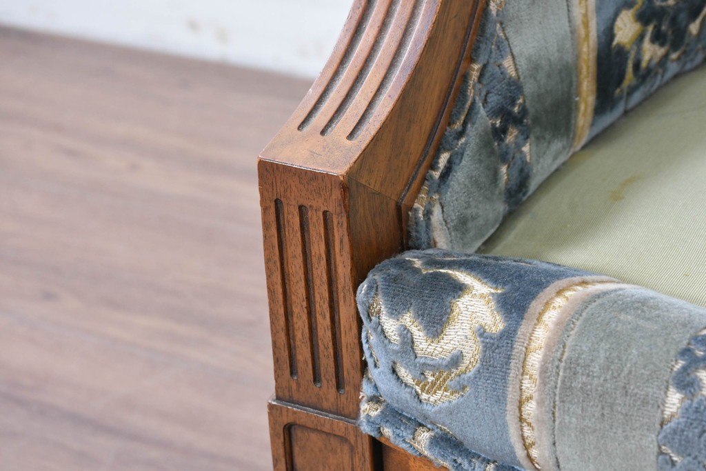 中古　DREXEL HERITAGE(ドレクセルヘリテイジ)　アカンサス紋様のジャガード織りが上品なラウンジチェア　(R-086858)