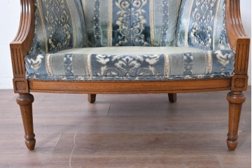 中古　DREXEL HERITAGE(ドレクセルヘリテイジ)　アカンサス紋様のジャガード織りが上品なラウンジチェア　(R-086858)