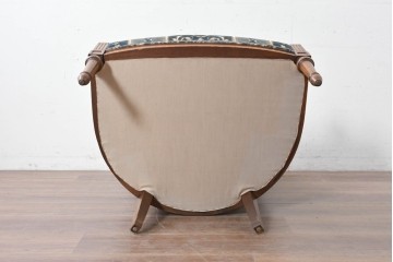 中古　DREXEL HERITAGE(ドレクセルヘリテイジ)　アカンサス紋様のジャガード織りが上品なラウンジチェア　(R-086858)