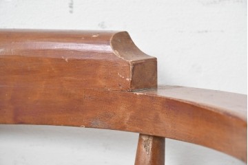 和製アンティーク　草花の透かし意匠がアクセントの回転椅子　(R-086859)