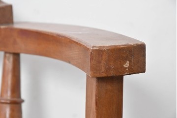 和製アンティーク　草花の透かし意匠がアクセントの回転椅子　(R-086859)