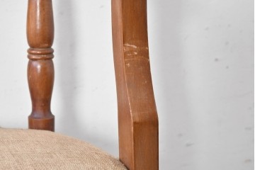 和製アンティーク　草花の透かし意匠がアクセントの回転椅子　(R-086859)