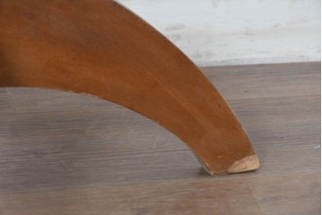 和製アンティーク　草花の透かし意匠がアクセントの回転椅子　(R-086859)