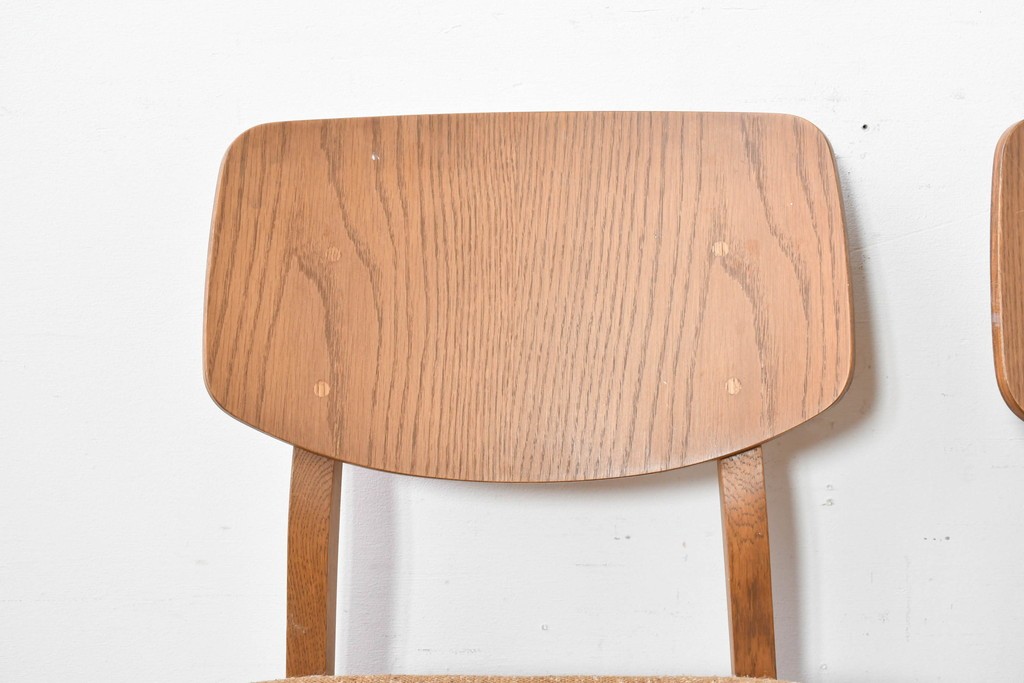 中古　トラックファニチャー(TRUCK FURNITURE)　楢(ナラ)材　ナチュラルな素材感が魅力のTORCH(トーチ)チェア4脚セット　定価(4脚合計)約32万7千円　(R-086861)