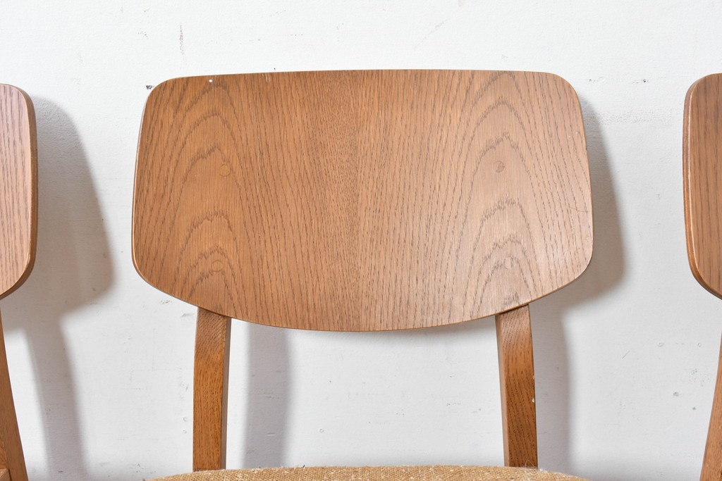 中古　トラックファニチャー(TRUCK FURNITURE)　楢(ナラ)材　ナチュラルな素材感が魅力のTORCH(トーチ)チェア4脚セット　定価(4脚合計)約32万7千円　(R-086861)