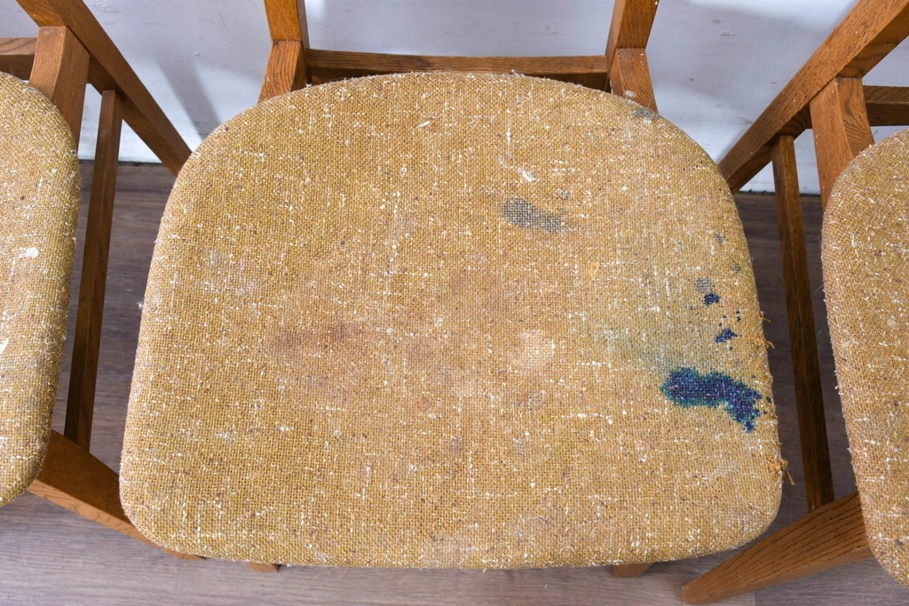 中古　トラックファニチャー(TRUCK FURNITURE)　楢(ナラ)材　ナチュラルな素材感が魅力のTORCH(トーチ)チェア4脚セット　定価(4脚合計)約32万7千円　(R-086861)