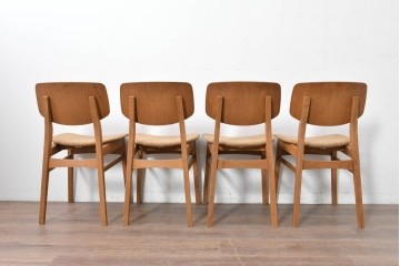 中古　トラックファニチャー(TRUCK FURNITURE)　楢(ナラ)材　ナチュラルな素材感が魅力のTORCH(トーチ)チェア4脚セット　定価(4脚合計)約32万7千円　(R-086861)