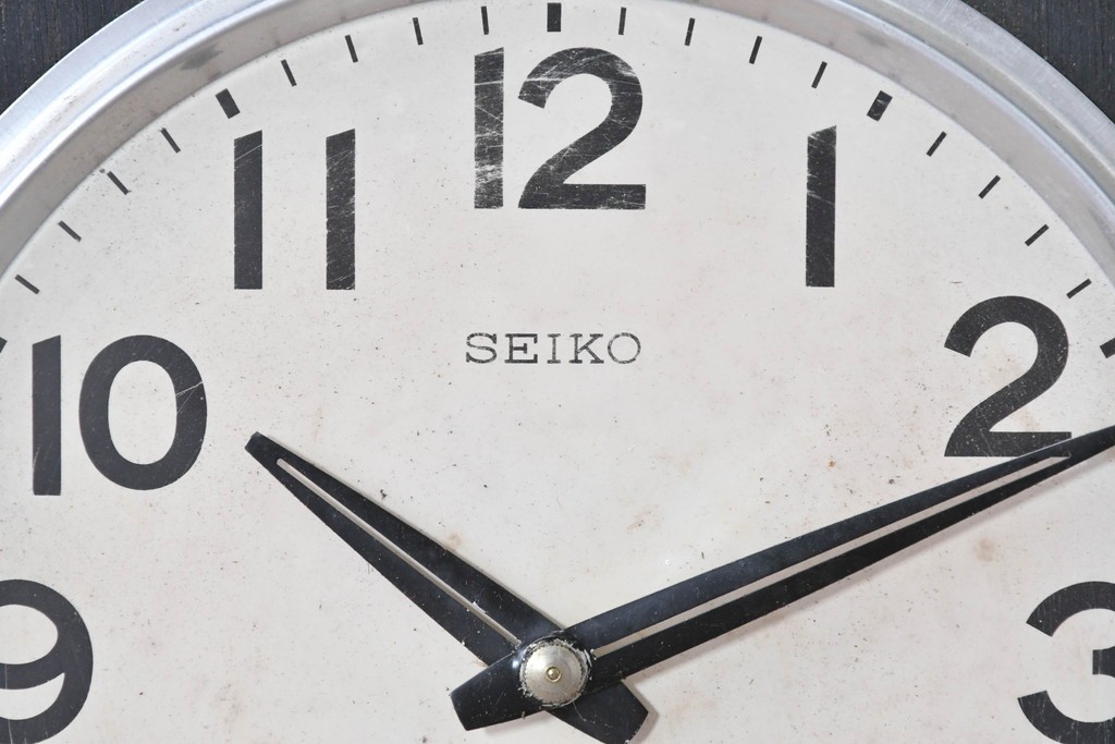 和製ヴィンテージ　精工舎(SEIKOSHA、セイコー)　ガラス窓の幾何学模様が印象的なスクエア型振り子時計　(R-086868)