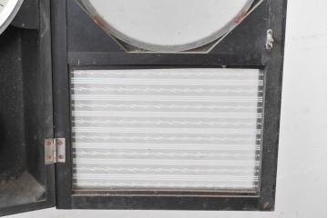 和製ヴィンテージ　精工舎(SEIKOSHA、セイコー)　ガラス窓の幾何学模様が印象的なスクエア型振り子時計　(R-086868)