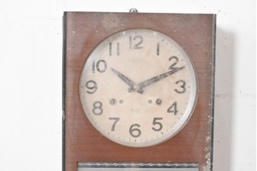 和製ヴィンテージ　精工舎(SEIKOSHA、セイコー)　ガラス窓の幾何学模様が印象的なスクエア型振り子時計　(R-086868)