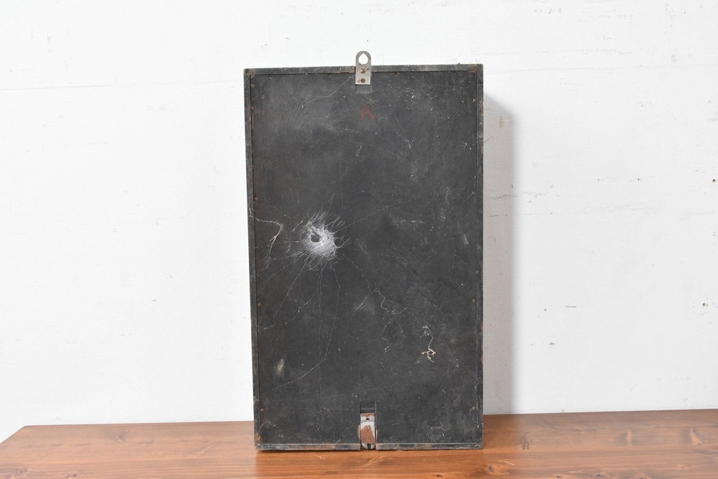 和製ヴィンテージ　精工舎(SEIKOSHA、セイコー)　ガラス窓の幾何学模様が印象的なスクエア型振り子時計　(R-086868)