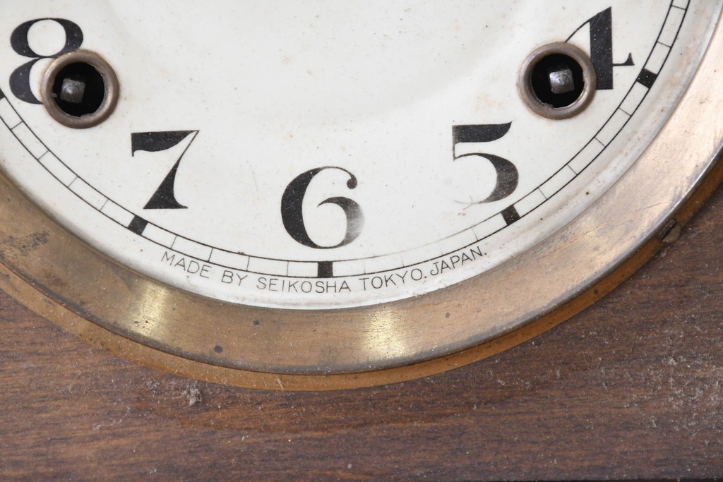 和製アンティーク　大正ロマン　精工舎(SEIKOSHA、セイコー)　アーチ型が可愛らしい小ぶりな振り子時計　(R-086869)