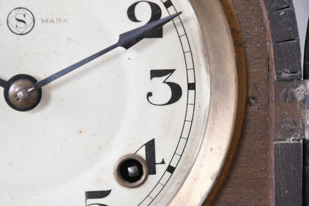 和製アンティーク　大正ロマン　精工舎(SEIKOSHA、セイコー)　アーチ型が可愛らしい小ぶりな振り子時計　(R-086869)