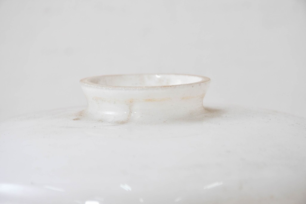 《引っ掛けシーリング式ペンダントライト加工費込み》　和製アンティーク　切子細工(葡萄)とセルロイド装飾をあしらったペンダントライト　(R-086873)