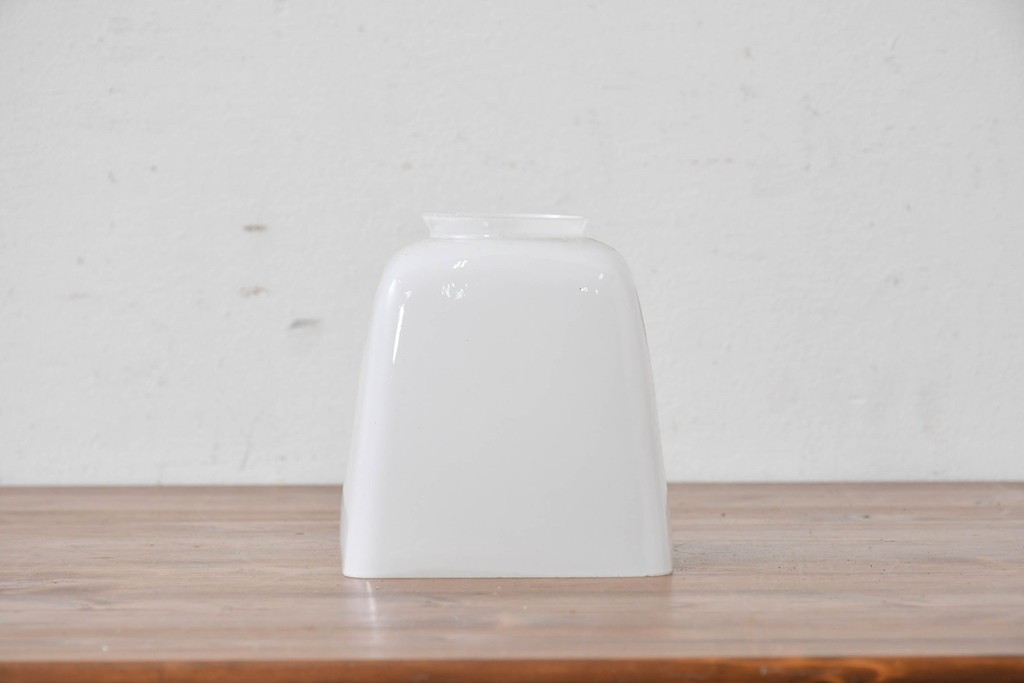 《引っ掛けシーリング式ペンダントライト加工費込み》　和製アンティーク　シンプルな台形フォルムのガラスペンダントライト　(R-086875)