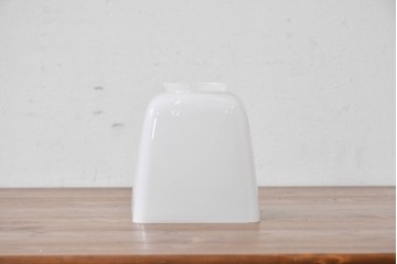 《引っ掛けシーリング式ペンダントライト加工費込み》　和製アンティーク　シンプルな台形フォルムのガラスペンダントライト　(R-086875)