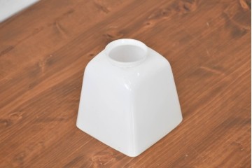 《引っ掛けシーリング式ペンダントライト加工費込み》　和製アンティーク　シンプルな台形フォルムのガラスペンダントライト　(R-086875)