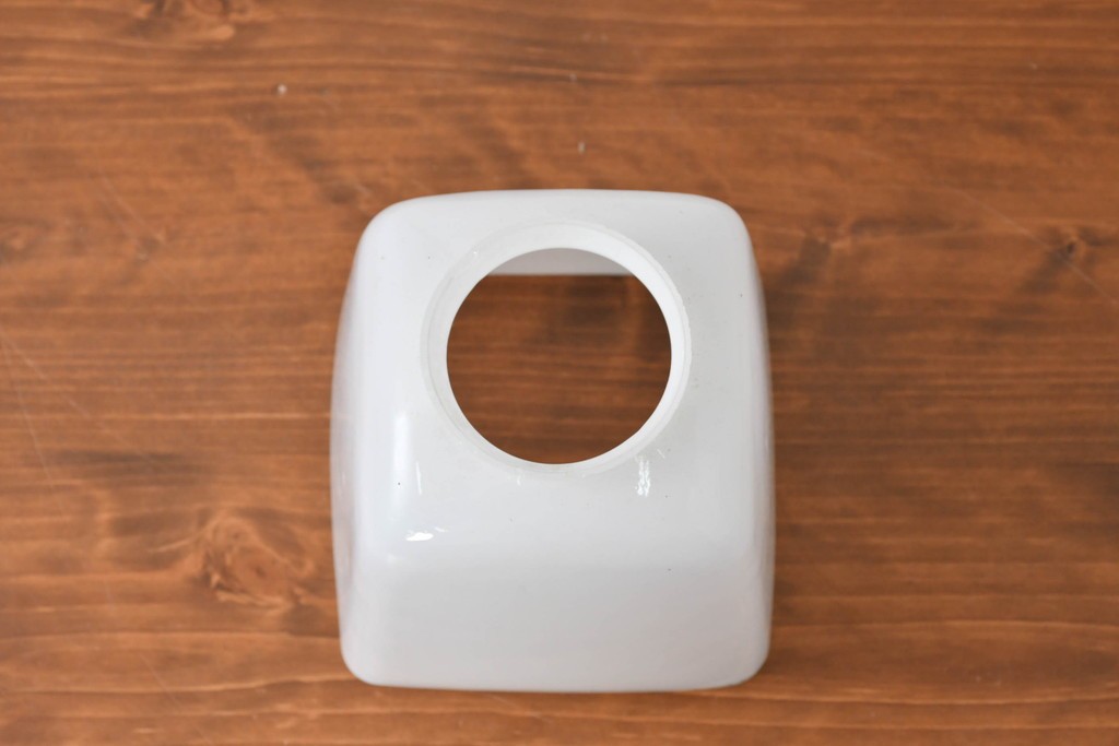 《引っ掛けシーリング式ペンダントライト加工費込み》　和製アンティーク　シンプルな台形フォルムのガラスペンダントライト　(R-086875)