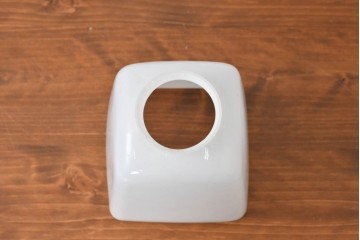 《引っ掛けシーリング式ペンダントライト加工費込み》　和製アンティーク　シンプルな台形フォルムのガラスペンダントライト　(R-086875)