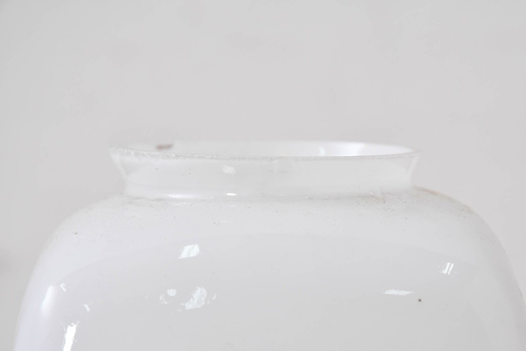 《引っ掛けシーリング式ペンダントライト加工費込み》　和製アンティーク　シンプルな台形フォルムのガラスペンダントライト　(R-086875)