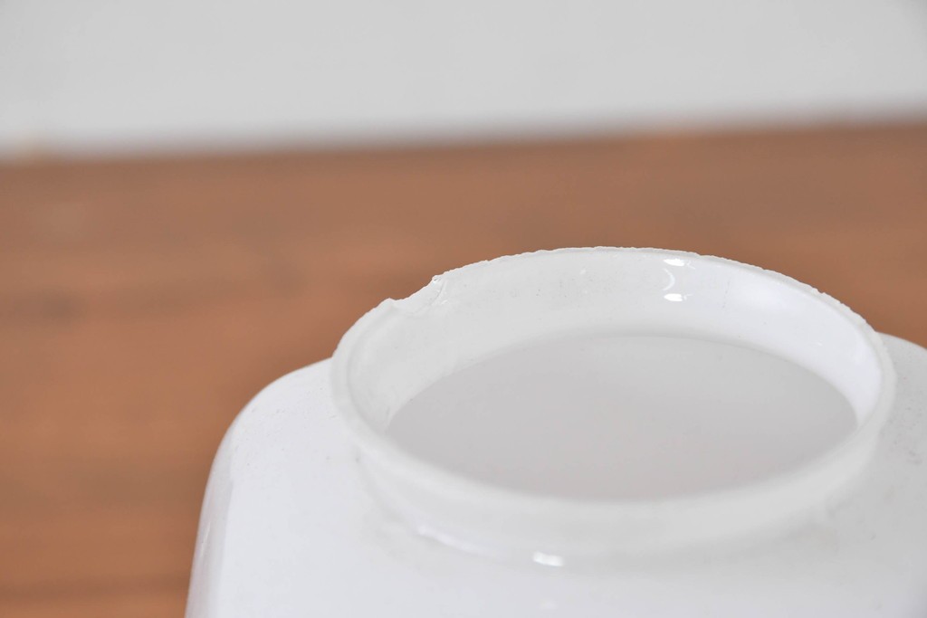 《引っ掛けシーリング式ペンダントライト加工費込み》　和製アンティーク　シンプルな台形フォルムのガラスペンダントライト　(R-086875)