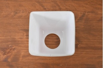 《引っ掛けシーリング式ペンダントライト加工費込み》　和製アンティーク　シンプルな台形フォルムのガラスペンダントライト　(R-086875)