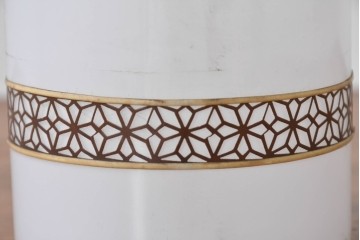 《引っ掛けシーリング式ペンダントライト加工費込み》　和製アンティーク　セルロイド装飾(麻の葉模様)をあしらった小さなペンダントライト　(R-086876)