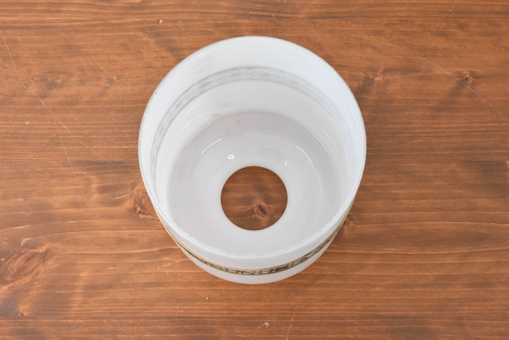 《引っ掛けシーリング式ペンダントライト加工費込み》　和製アンティーク　セルロイド装飾(麻の葉模様)をあしらった小さなペンダントライト　(R-086876)