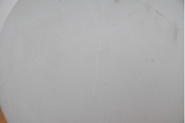 《引っ掛けシーリング式ペンダントライト加工費込み》　和製アンティーク　透け感のあるガラスが特徴の球体型ペンダントライト　(R-086878)