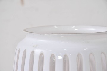 《引っ掛けシーリング式ペンダントライト加工費込み》　和製アンティーク　希少デザイン　大振りサイズ　レトロなストライプが可愛らしい切子細工のペンダントライト　(R-086879)