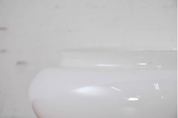 《天井・壁付け照明加工費込み》　和製ヴィンテージ　ふっくらとした円形フォルムのシンプルなシーリングライト　(R-086882)