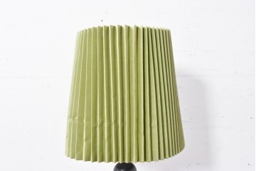 中古　松本民芸家具　和洋折衷デザイン　和紙製プリーツシェードのA型スタンド　(R-086883)