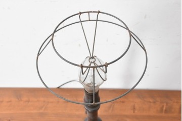 中古　松本民芸家具　和洋折衷デザイン　和紙製プリーツシェードのA型スタンド　(R-086883)